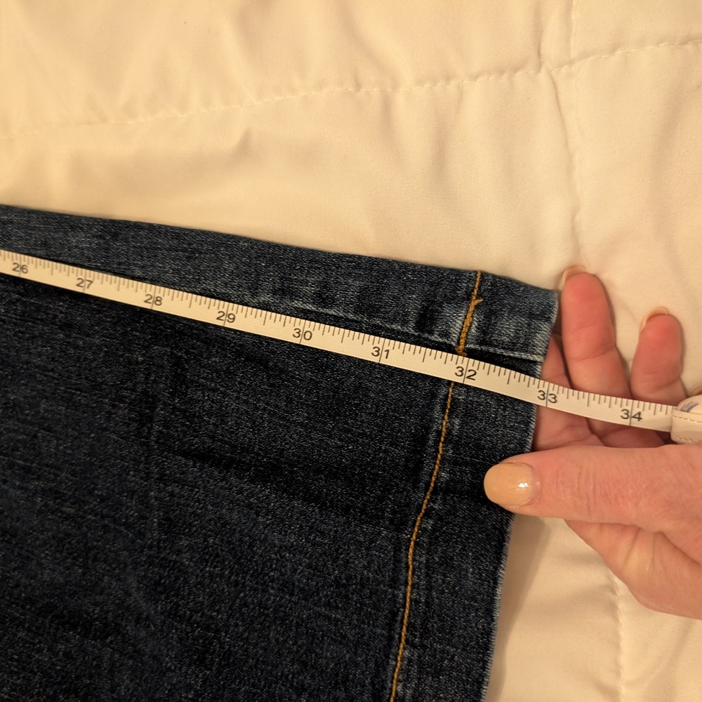 High-Rise Dark Blue Flare Jeans - Picture 9 of 9
